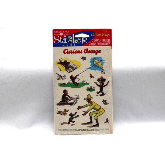 American Greetings Other - VTG CURIOUS GEORGE Stickers NEW Sticker Zone by American Greetings Sealed